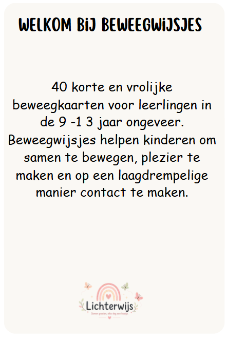 Beweegwijsjes bovenbouw 40 vrolijke beweegkaarten