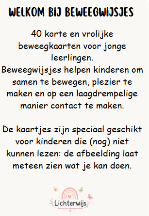 Beweegwijsjes onderbouw 40 vrolijke beweegkaarten introductie van de kaarten
