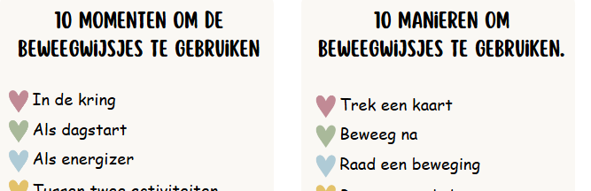 Beweegwijsjes onderbouw 40 vrolijke beweegkaarten je ontvangt gratis 10 manieren en momenten om de beweegwijsjes te gebruiken.