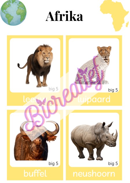 Digitale Onderwijs Download Dieren per continent Printbare Werkbladen voor Basisonderwijs (Direct Download) Bicreatief