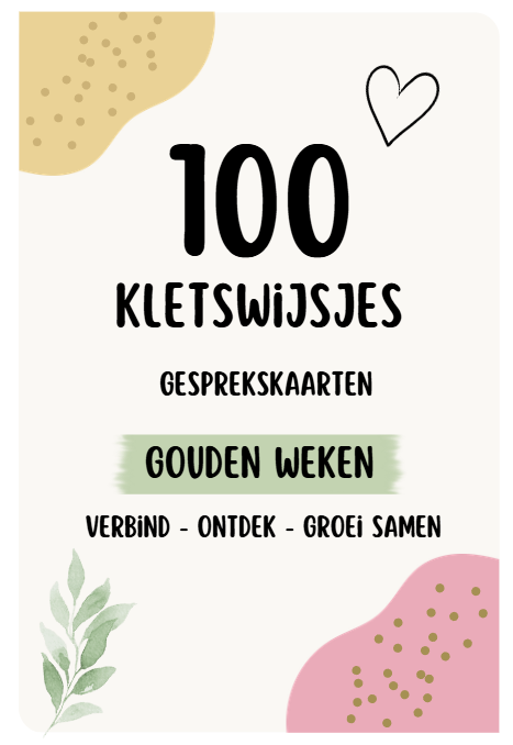 Gesprekskaarten 100 Kletswijsjes Gesprekskaarten voor de Gouden Weken Groep 5 t/m VO Direct Download